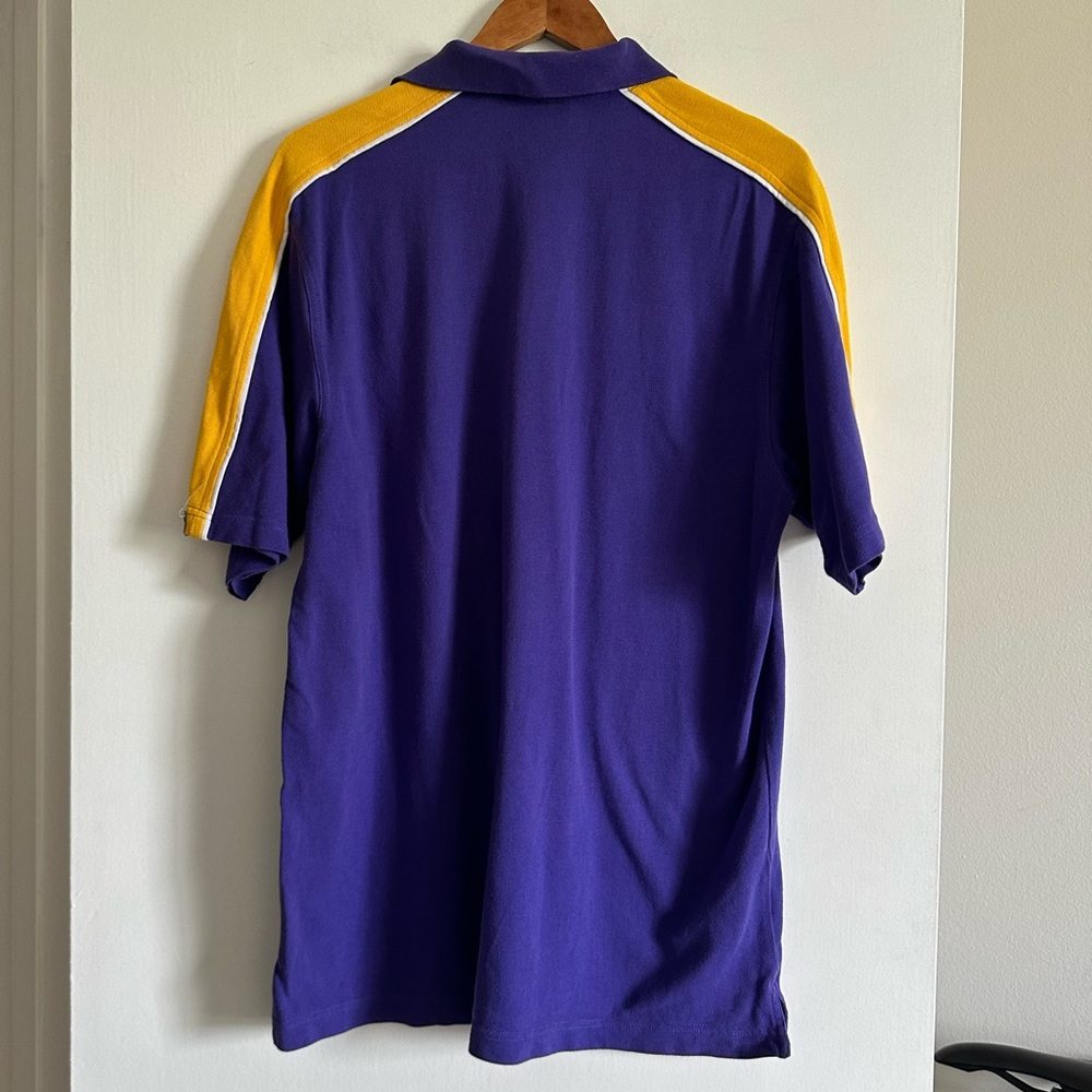Vintage 2003 NFL Minnesota Vikings Purple/Yellow Short Sleeve Polo Shirt Size L - Picture 3 of 7